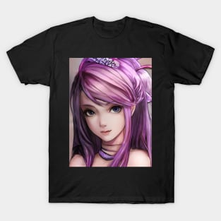 Anime Manga Girl Pink Hair T-Shirt